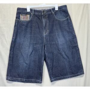 Ecko Unltd Men’s Size 38 Baggy Denim Shorts Hip-Hop Streetwear Blue